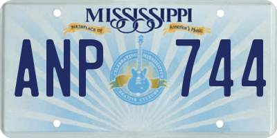 MS license plate ANP744