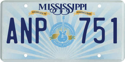 MS license plate ANP751