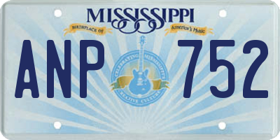MS license plate ANP752
