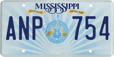 MS license plate ANP754