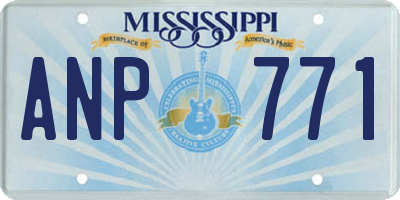 MS license plate ANP771