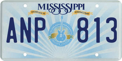 MS license plate ANP813