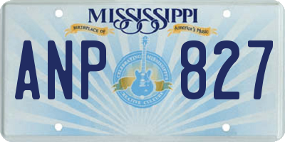 MS license plate ANP827