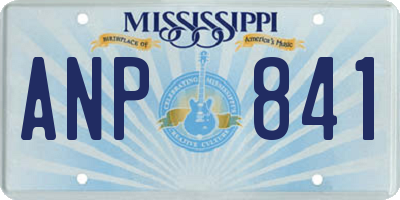 MS license plate ANP841