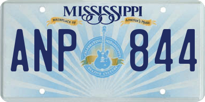MS license plate ANP844
