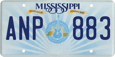 MS license plate ANP883