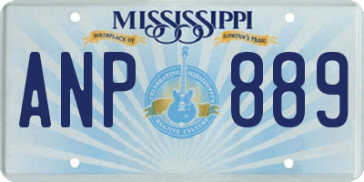 MS license plate ANP889