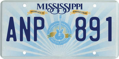 MS license plate ANP891
