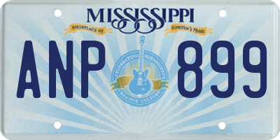 MS license plate ANP899