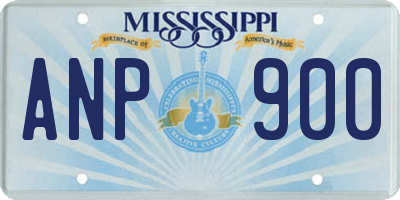 MS license plate ANP900