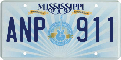MS license plate ANP911