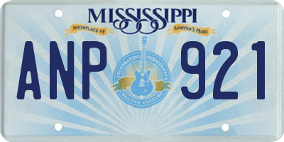 MS license plate ANP921