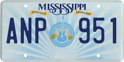 MS license plate ANP951