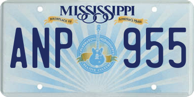 MS license plate ANP955