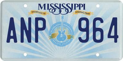 MS license plate ANP964