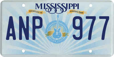 MS license plate ANP977