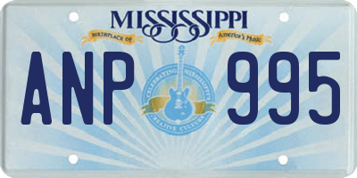 MS license plate ANP995