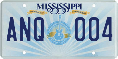MS license plate ANQ004