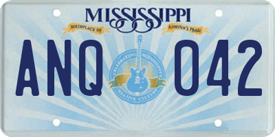 MS license plate ANQ042