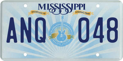 MS license plate ANQ048