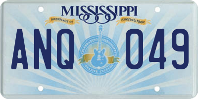 MS license plate ANQ049