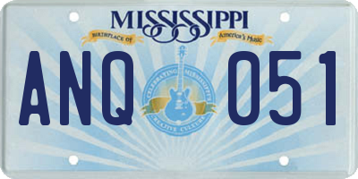MS license plate ANQ051