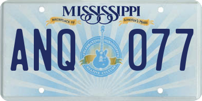MS license plate ANQ077