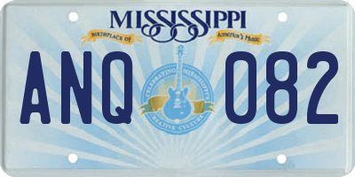 MS license plate ANQ082