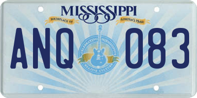 MS license plate ANQ083