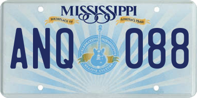 MS license plate ANQ088