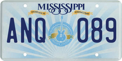 MS license plate ANQ089
