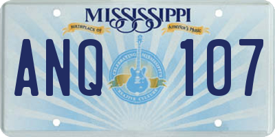 MS license plate ANQ107