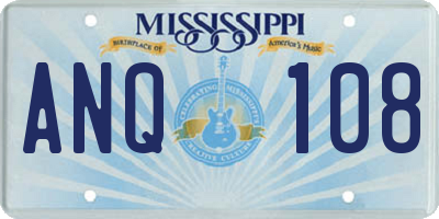 MS license plate ANQ108