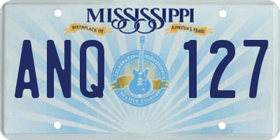 MS license plate ANQ127
