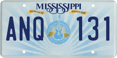 MS license plate ANQ131