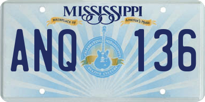 MS license plate ANQ136