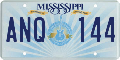 MS license plate ANQ144