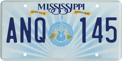 MS license plate ANQ145