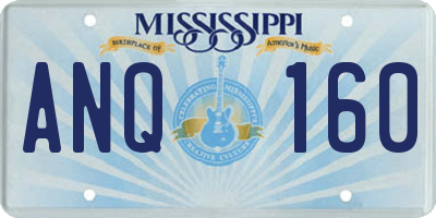 MS license plate ANQ160