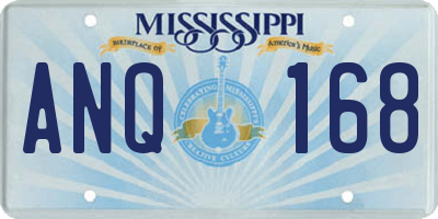 MS license plate ANQ168