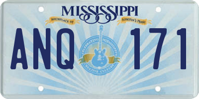 MS license plate ANQ171