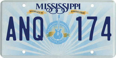 MS license plate ANQ174