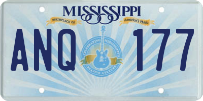 MS license plate ANQ177