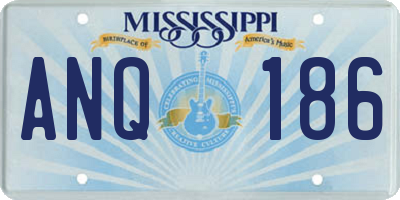 MS license plate ANQ186