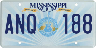 MS license plate ANQ188