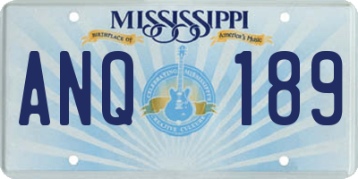 MS license plate ANQ189