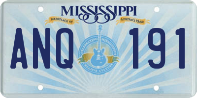 MS license plate ANQ191