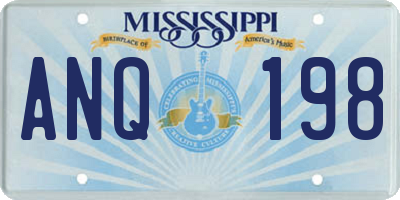 MS license plate ANQ198