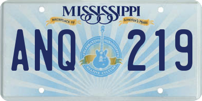 MS license plate ANQ219