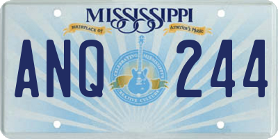 MS license plate ANQ244